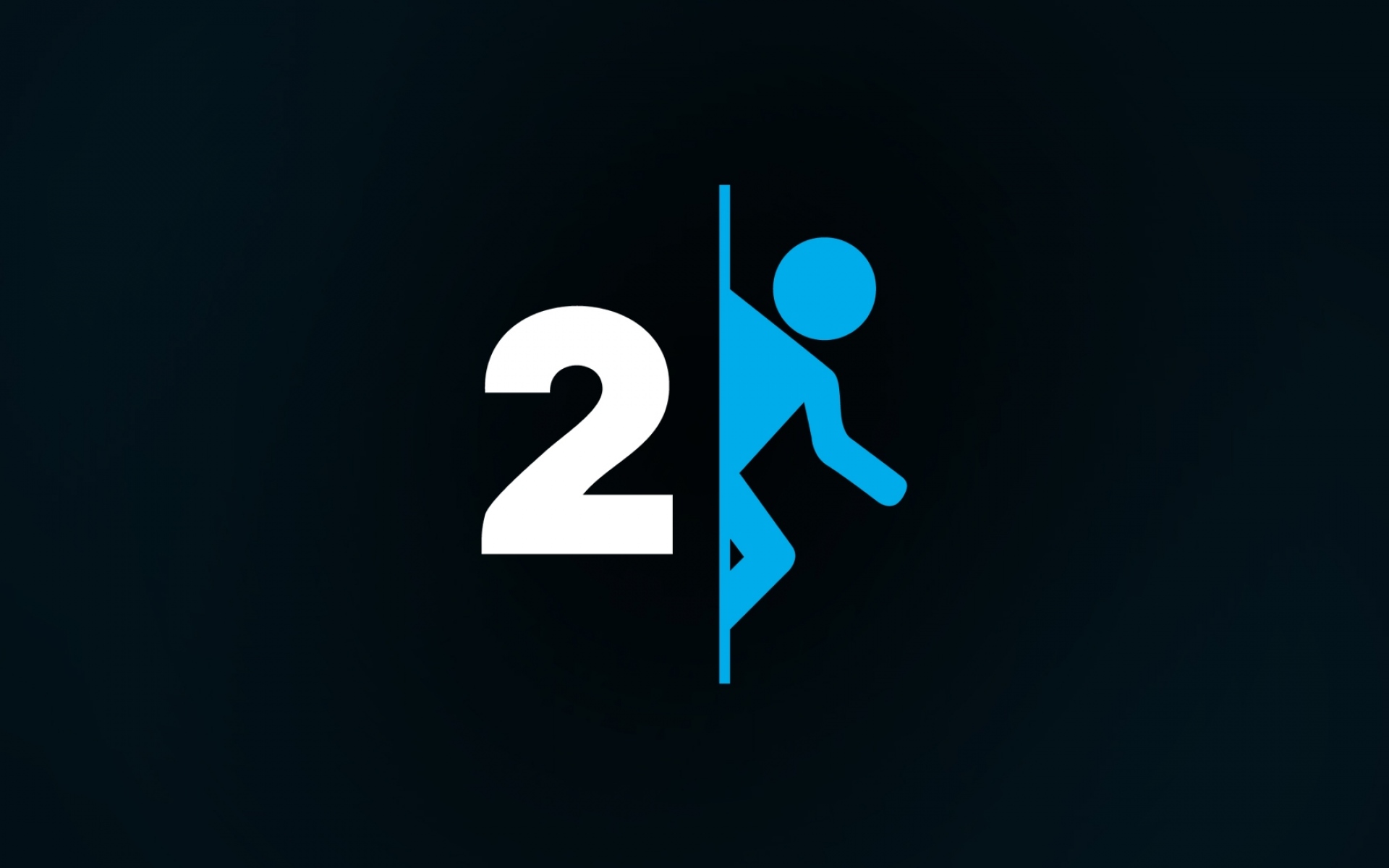 Картинки Портал 2, логотип, человек, черный фото и обои на рабочий стол