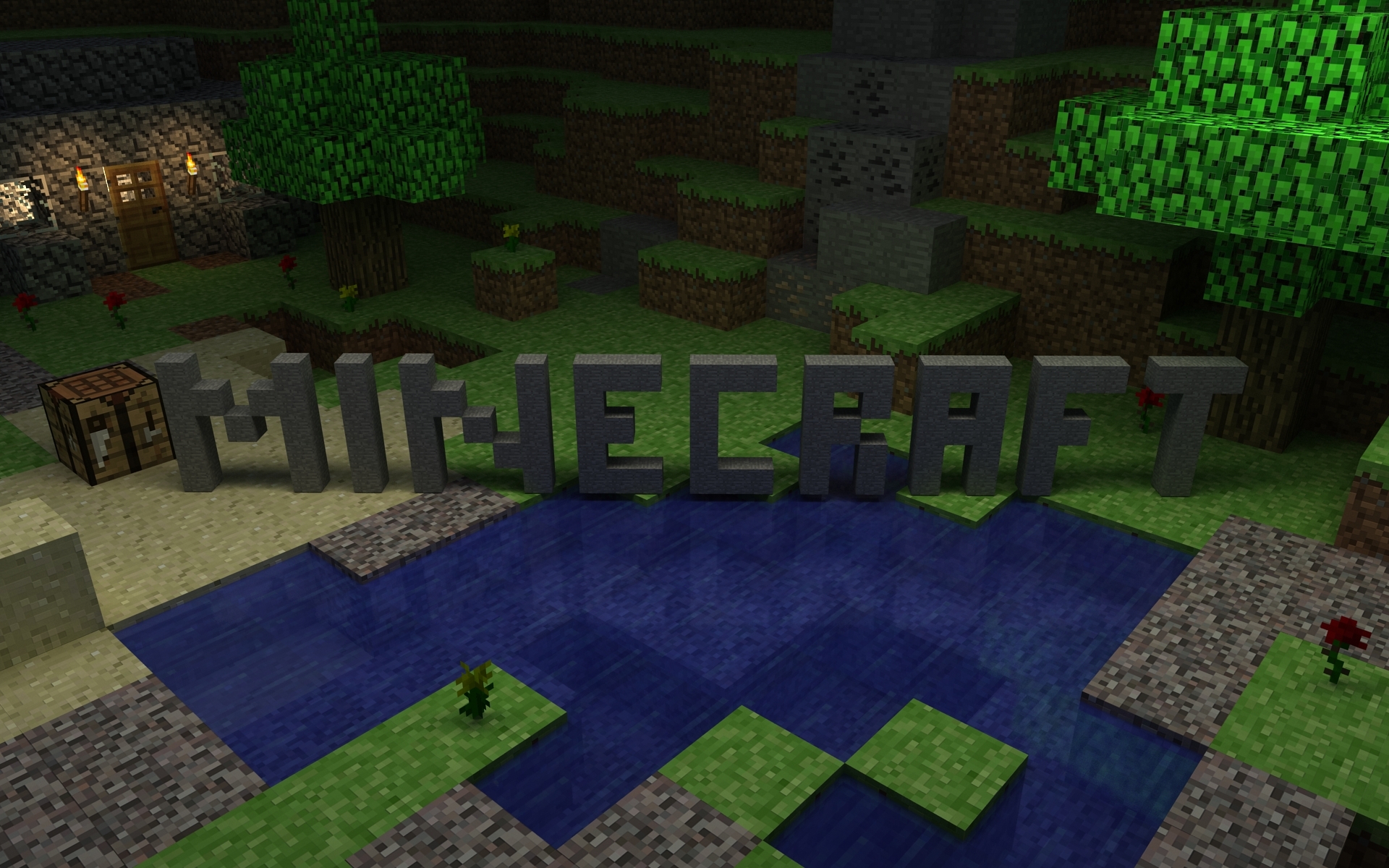 Картинки Minecraft, дом, логотип, кубы, ресурсы фото и обои на рабочий стол