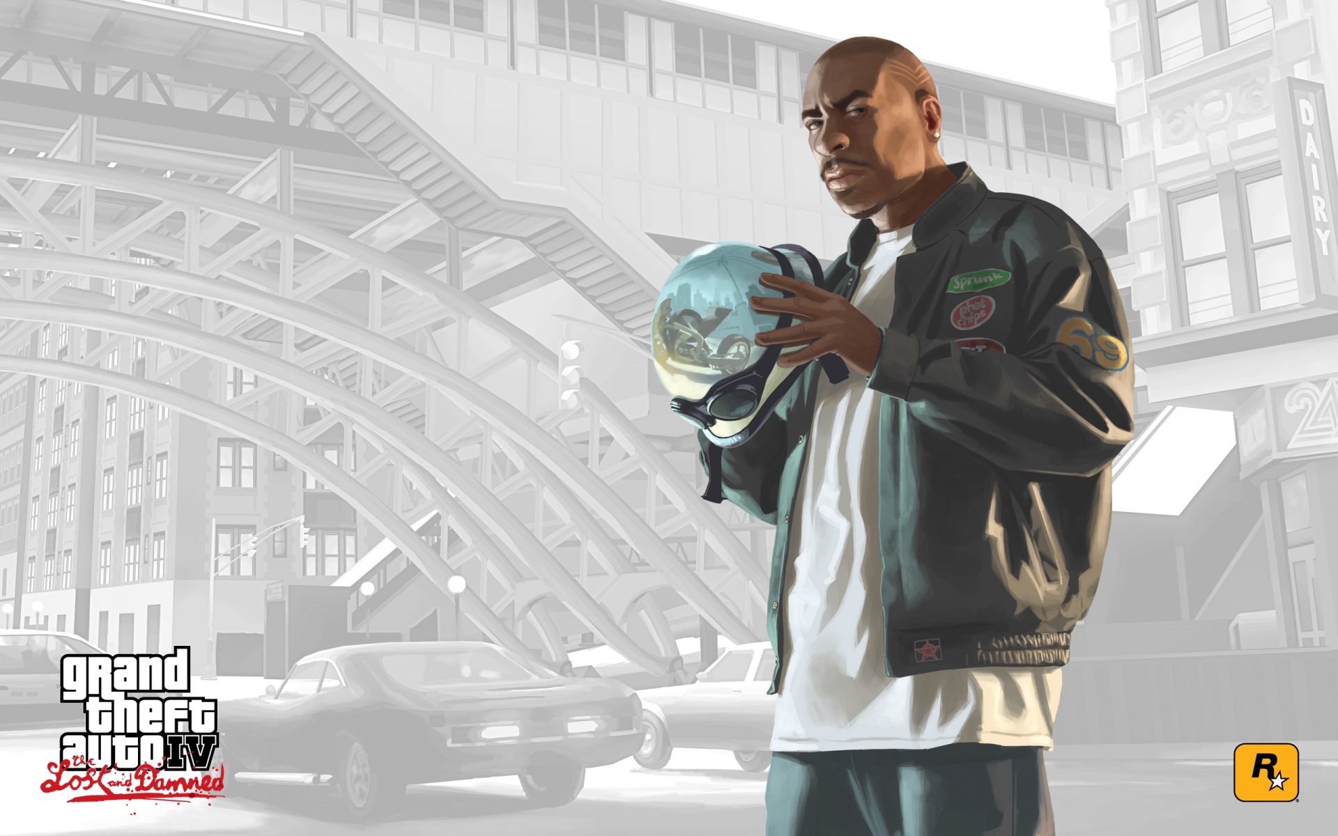 Картинки Malc, Grand theft auto 4 потерянный и проклятый, взгляд, человек, шлем фото и обои на рабочий стол