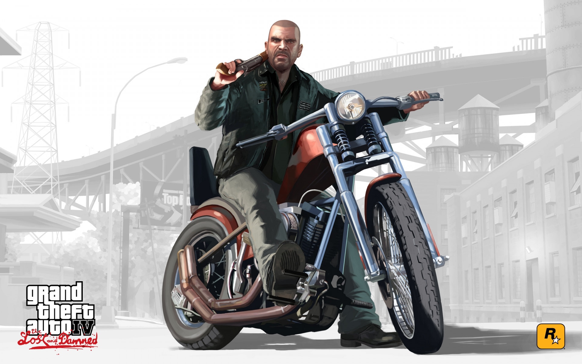 Картинки Johnny, biker, gta 4 потерянный и проклятый, johnny klebitz, мотоцикл фото и обои на рабочий стол