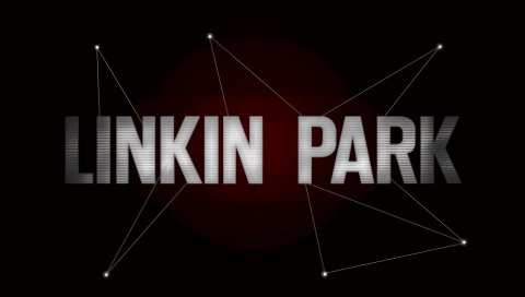 Linkin park, буквы, точки, рамка, фон