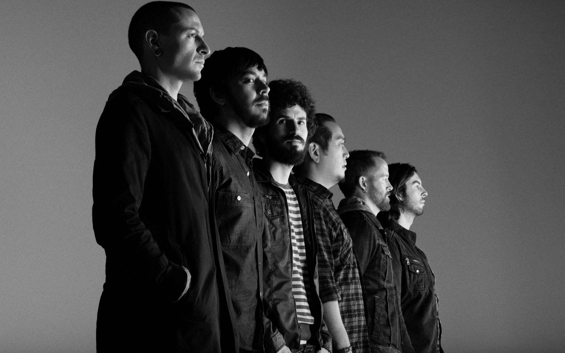Картинки Linkin park, row, members, photo-set, height фото и обои на рабочий стол