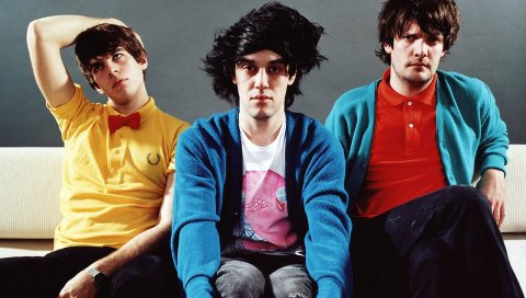 Klaxons, участники, волосы, диван, взгляд