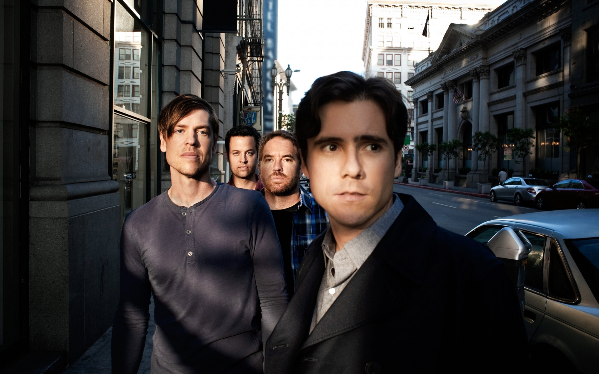 Картинки Jimmy eat world, band, members, street, city фото и обои на рабочий стол