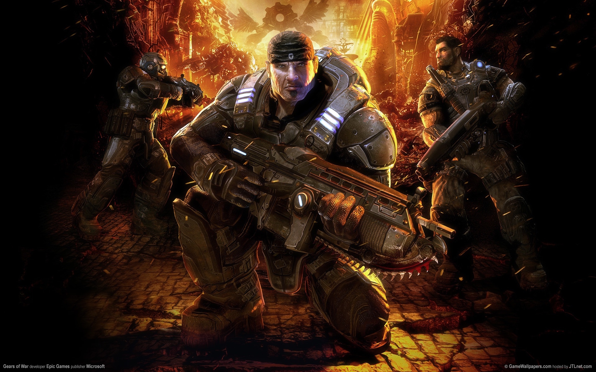 Картинки Gears of war, gow, marcus fenix, солдат, пистолет фото и обои на рабочий стол