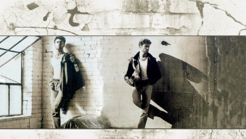 George michael, стена, окна, кирпич, комната