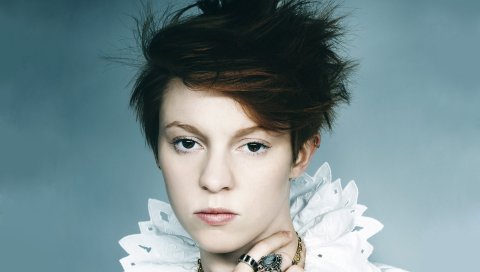 Elly jackson, девушка, воротник, кольцо, взгляд