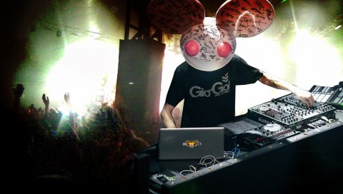 Deadmaus, дискотека, глаза, dj, club