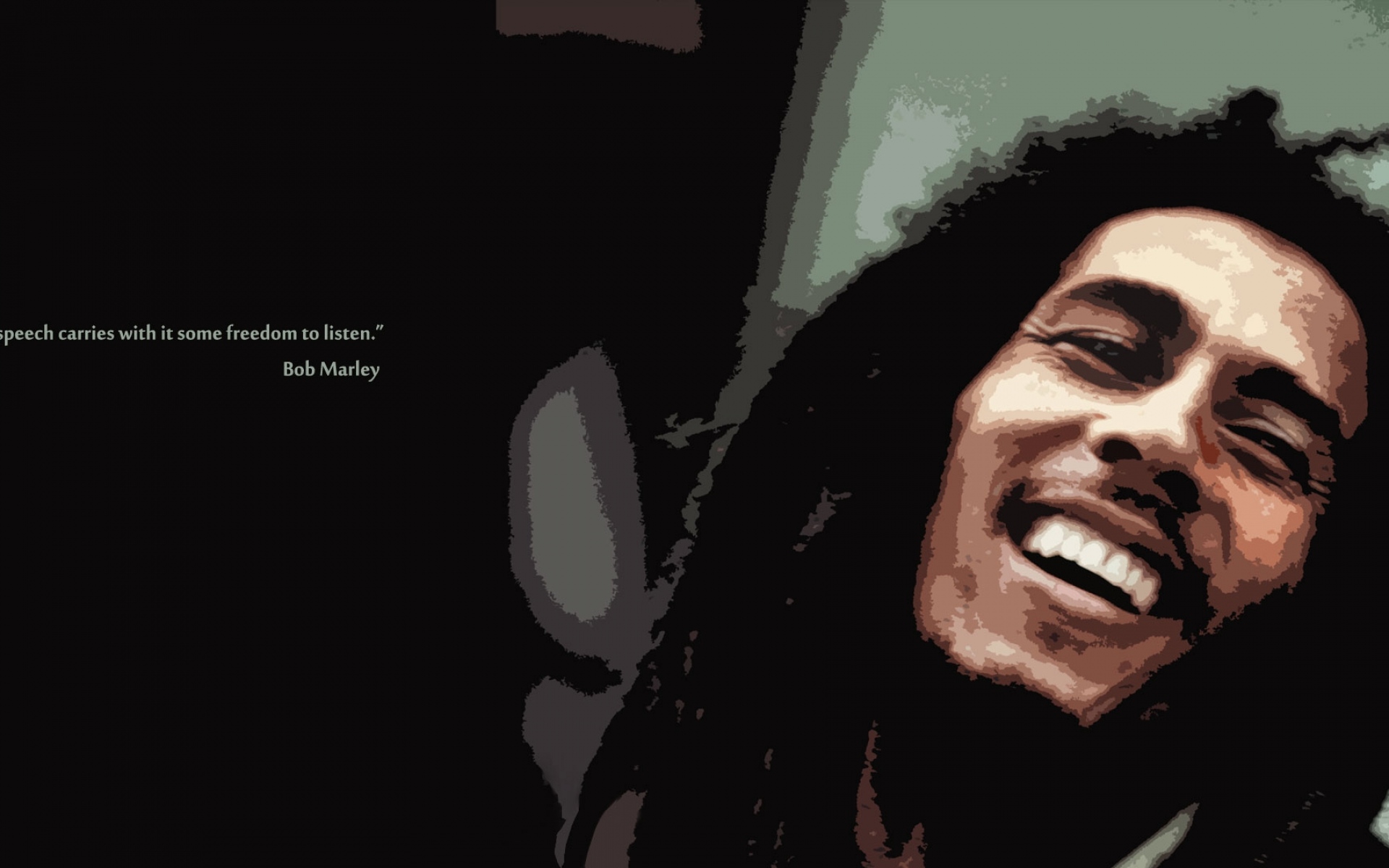 Картинки Bob marley, smile, dreadlocks, quote, phrase фото и обои на рабочий стол