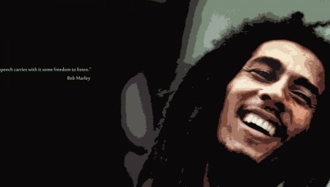 Bob marley, smile, dreadlocks, quote, phrase