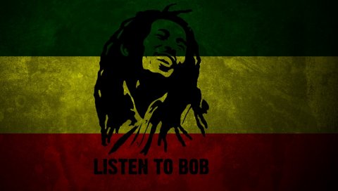 Bob marley, флаг, улыбка, дреды, буквы