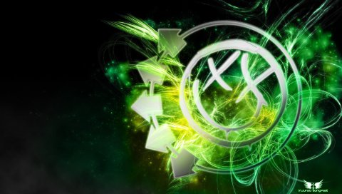Blink-182, логотип, улыбка, стрелки, смайлик