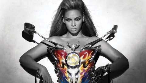 Beyonce, платье, мото, зеркало, взгляд