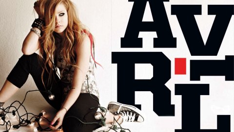Avril lavigne, девушка, кроссовки, эмо, лампы