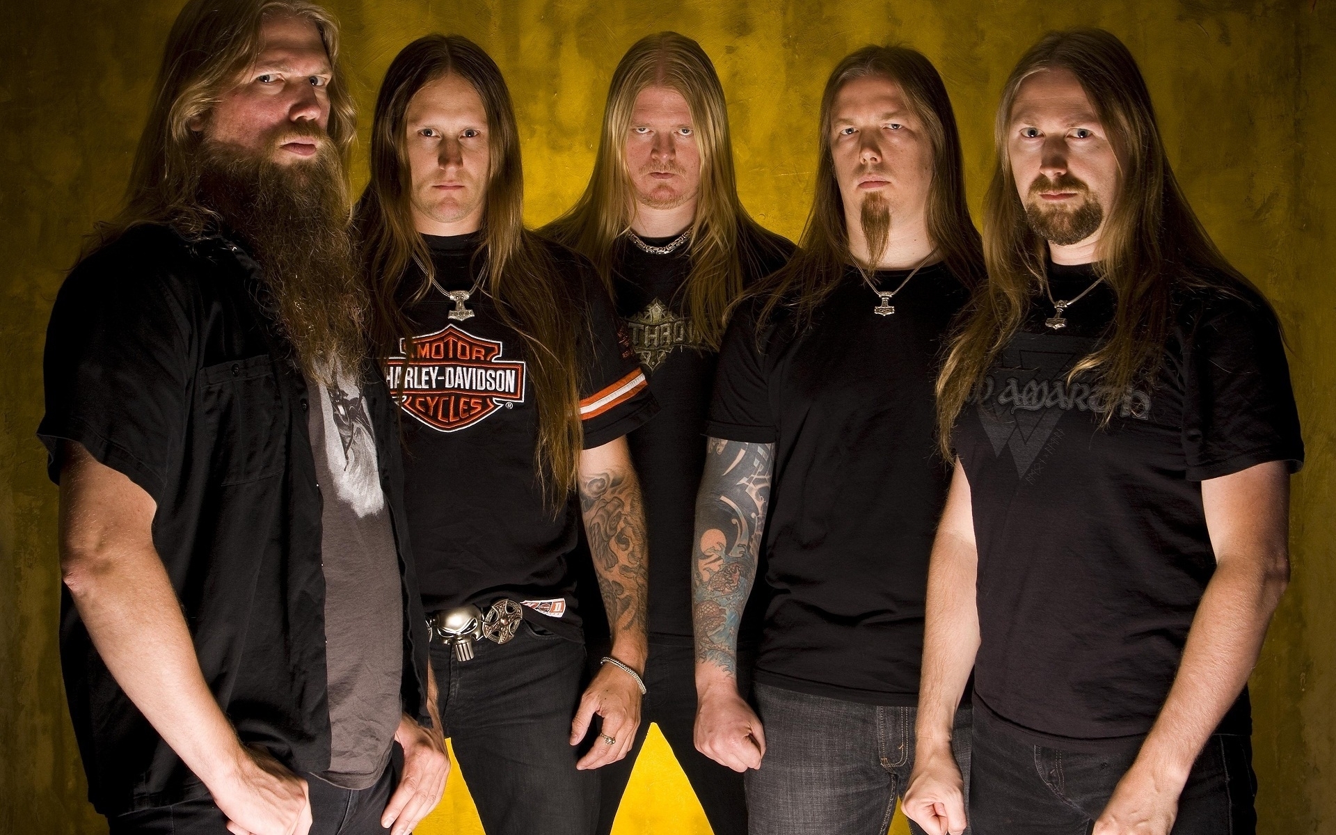 Картинки Amon amarth, группа, участники, рокеры, волосы фото и обои на рабочий стол