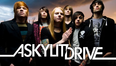 Skulit drive, группа, эмо, рок, волосы, облака