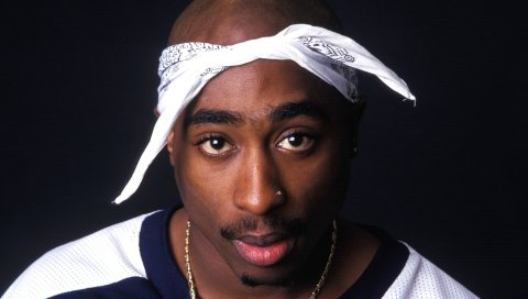 2pac, взгляд, голова, повязка, цепочка