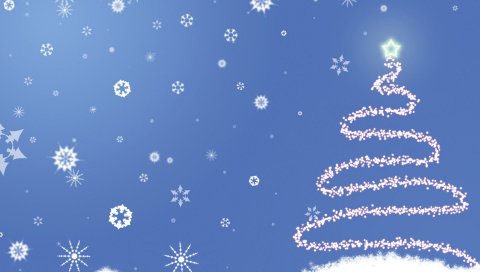 Новый год, рождество, синий, елка, силуэт