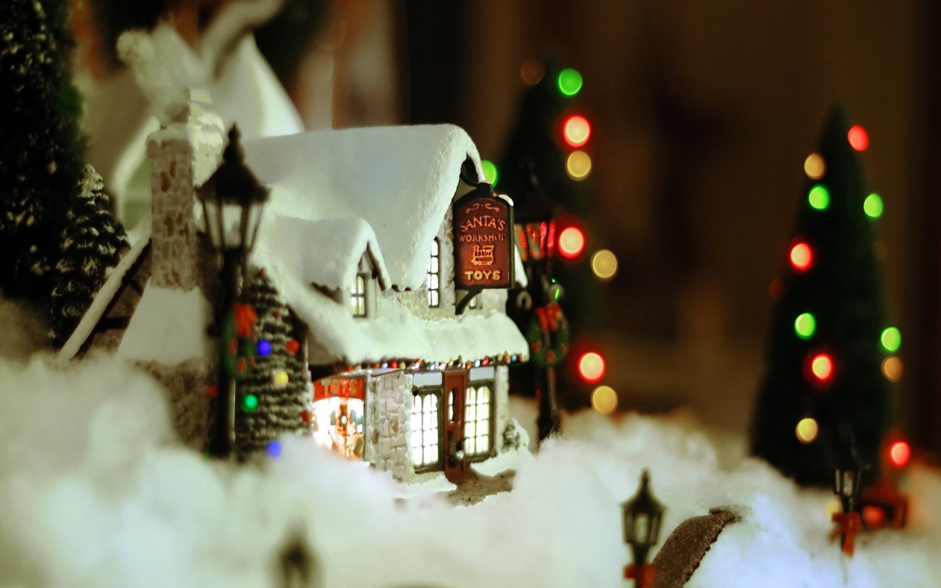 Картинки Новый год, рождество, орнамент, дом, снег, уют фото и обои на рабочий стол