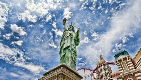 Статуя свободы, Нью-Йорк, Соединенные Штаты Америки, hdr