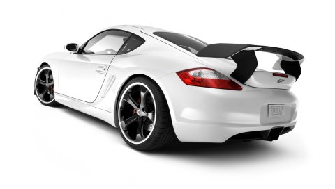 Porsche, белый, автоматический, черный, вид сзади