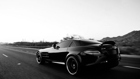 Mercedes benz, автомобиль, черный, дорожка, стиль