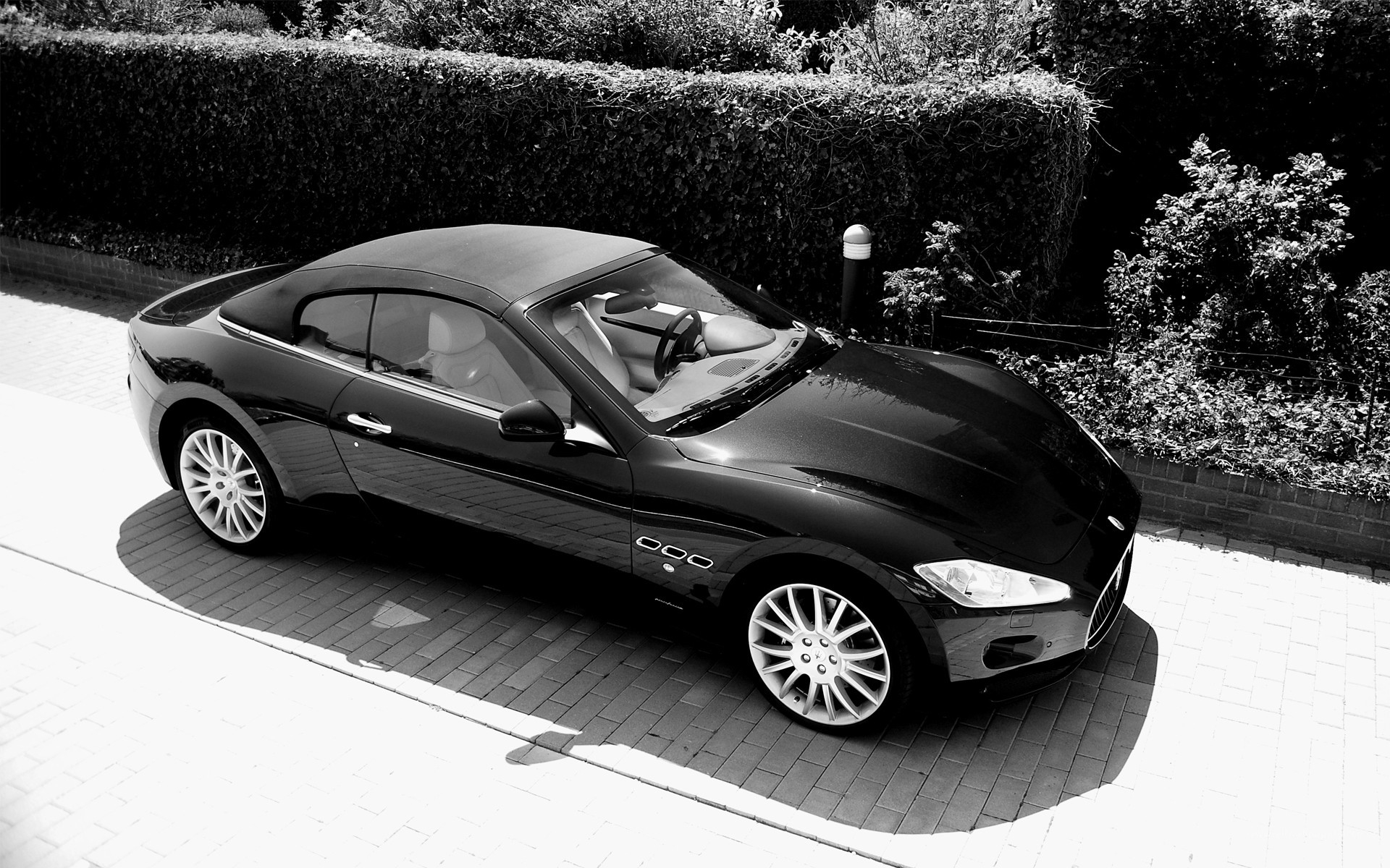Картинки Maserati, черный, вид сверху, стиль фото и обои на рабочий стол