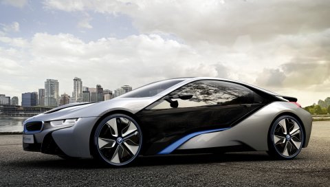 Bmw, i8, концепция, автомобиль, темный