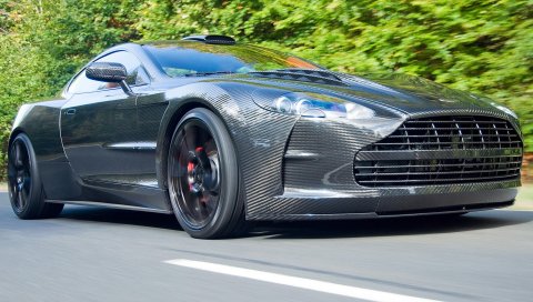 Aston martin, серый, дорожный, передний бампер
