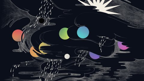Рисунок, красочный, круги, яркий