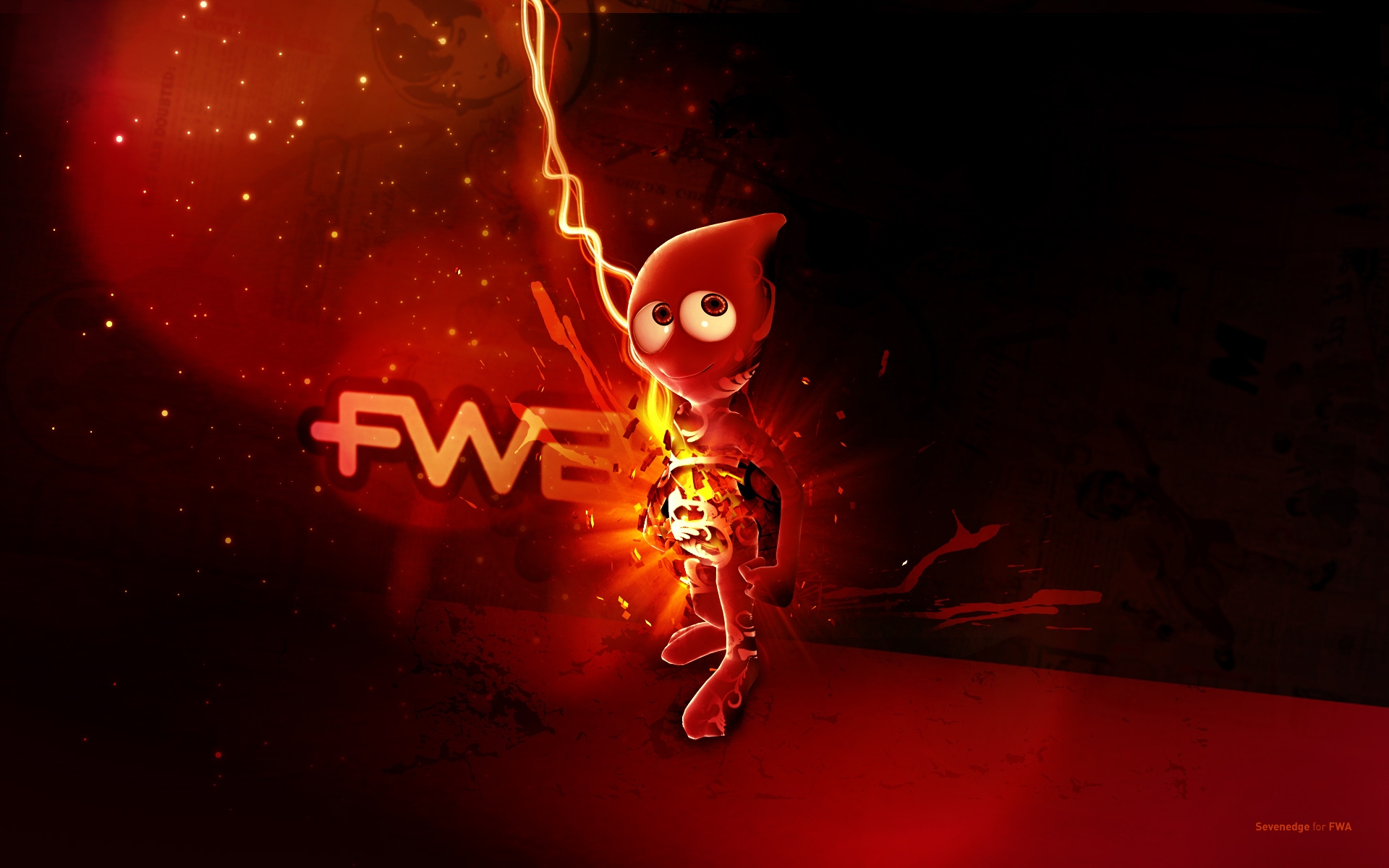 Картинки Fwa, ударил, черный, оранжевый фото и обои на рабочий стол