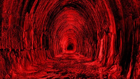 Туннель, красный, черный, светлый