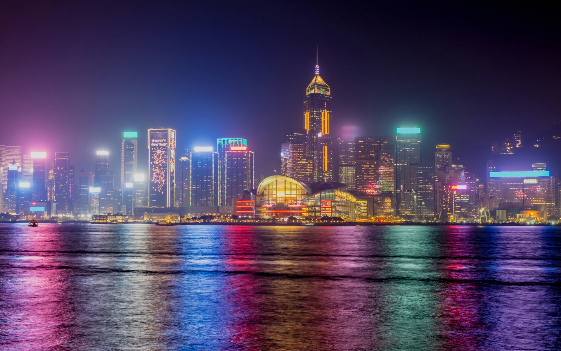 Картинки Hong, Kong, Nighscape фото и обои на рабочий стол
