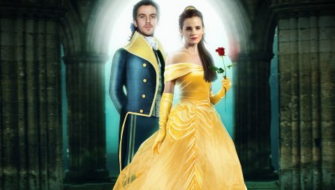 Эмма, Уотсон, Красота, зверь, The, and, Dan, Stevens