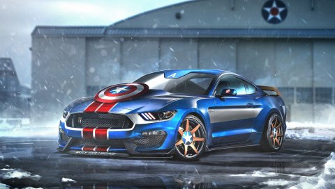 Ford, Mustang, Америка, капитан, GT350R