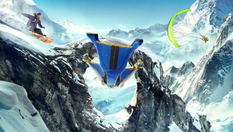 Сноубординг, Wingsuit, Крутой, Параглайдинг