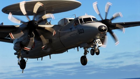 Самолет, Hawkeye, Military, Grumman, Northrop, Amercian