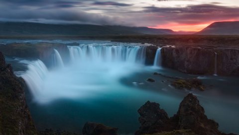Водопады, Исландия, Godafoss