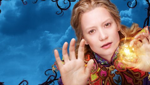 Через, глядя, стекло, Wasikowska, Алиса