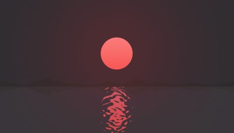Закат, рябь