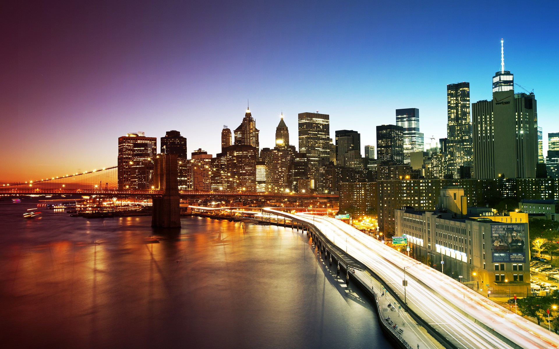 Картинки Мост, Город, Манхэттен, Йорк фото и обои на рабочий стол