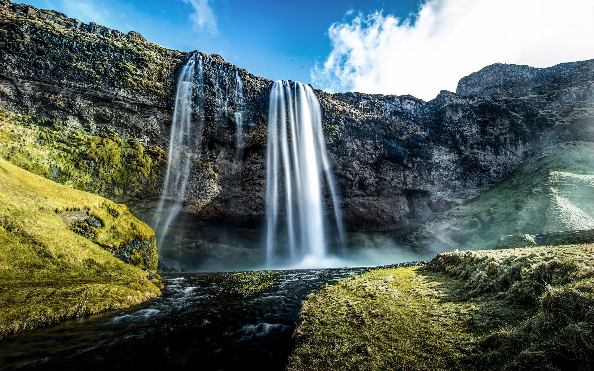 Картинки Водопады, Исландия, Seljalandsfoss фото и обои на рабочий стол