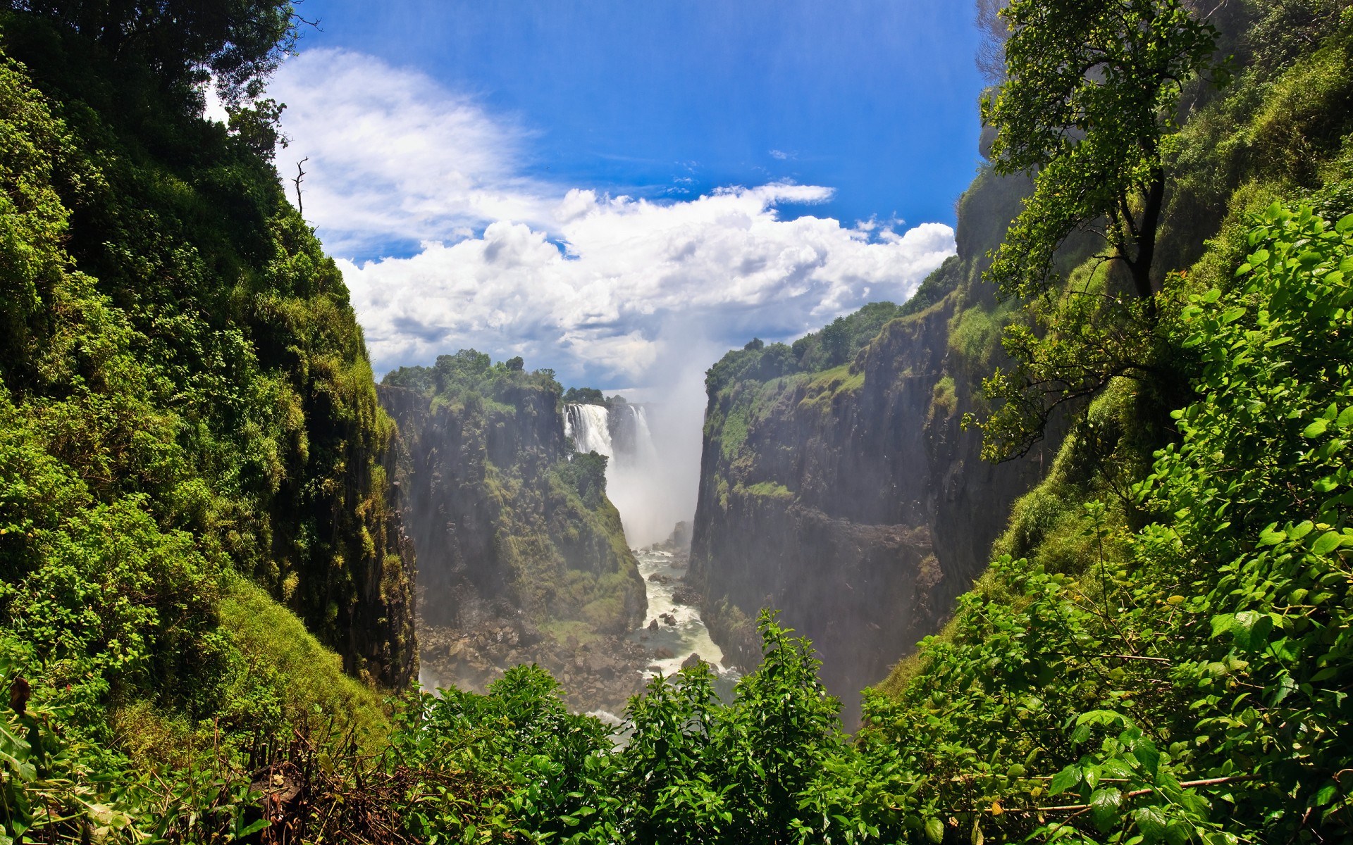 Картинки Водопад, Виктория, Замбия фото и обои на рабочий стол