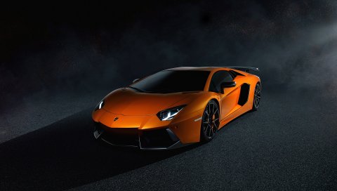 Оранжевый, Lamborghini, Aventador, LP700
