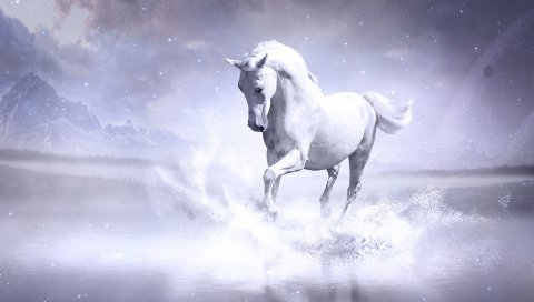 белая лошадь