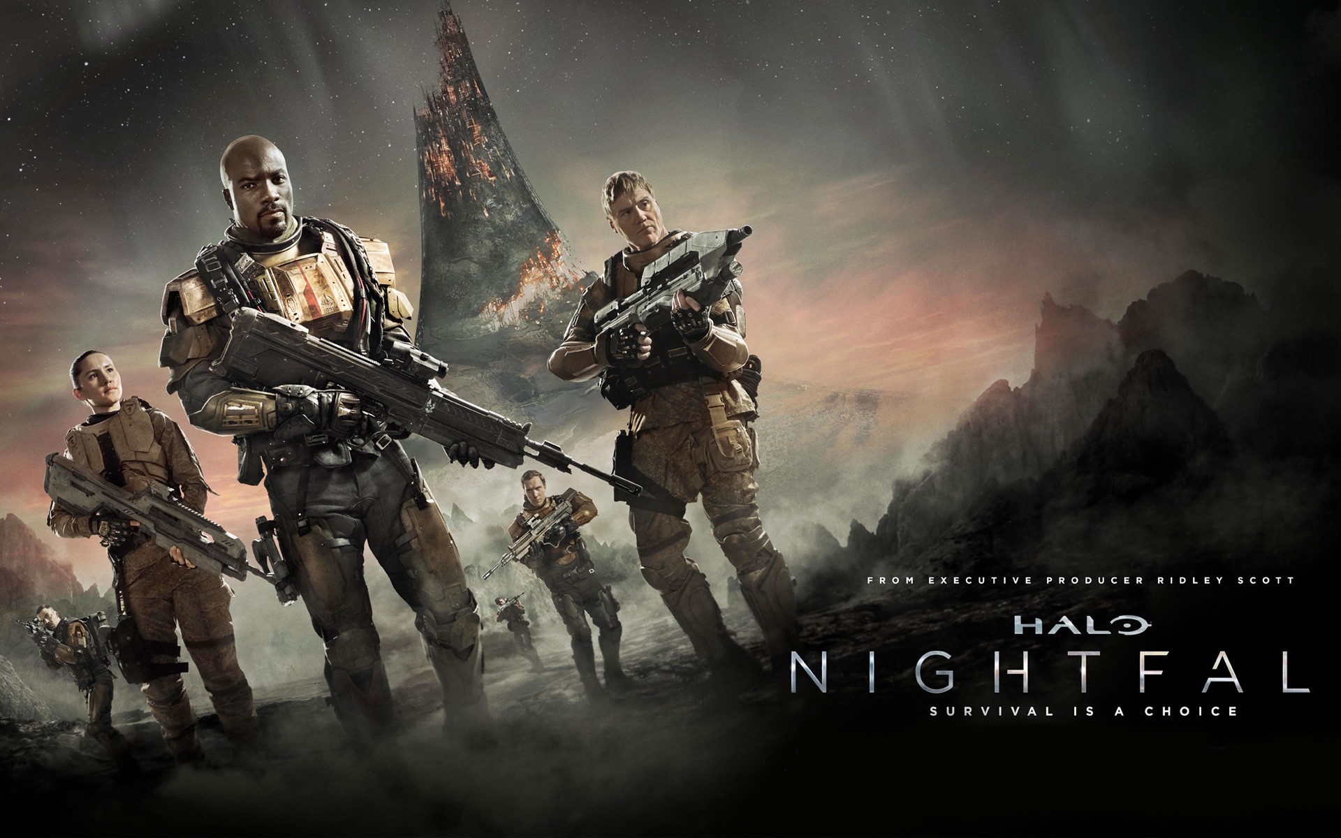 Картинки Halo, серия, Nightfall фото и обои на рабочий стол
