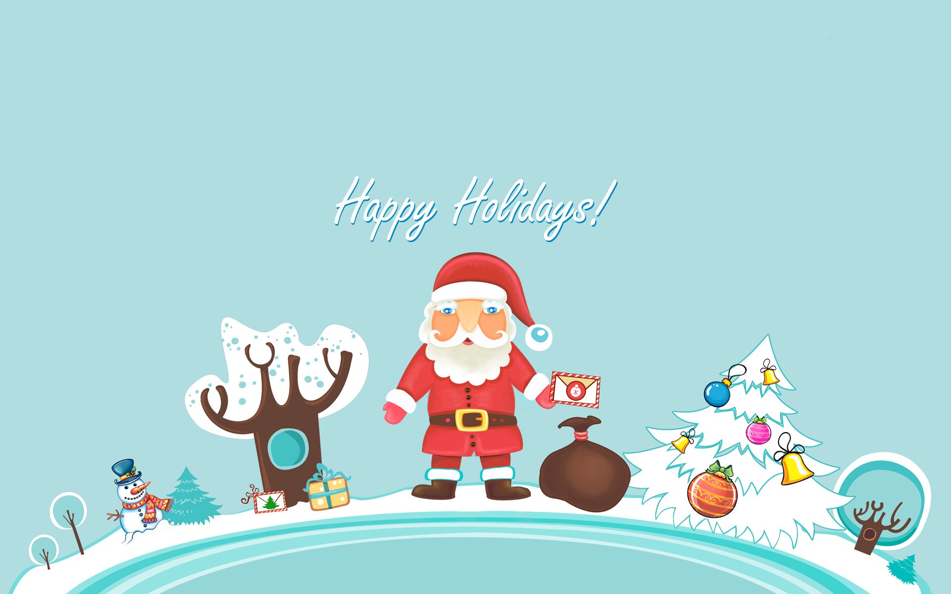Картинки Санта, Счастливые, Праздники, Клаус фото и обои на рабочий стол