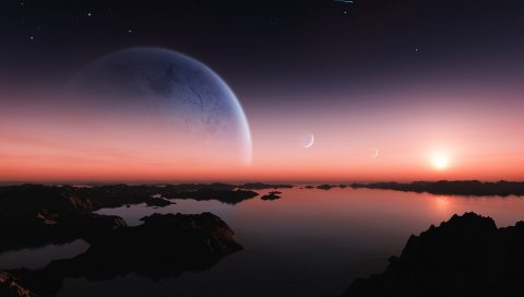 Закат, мечтательный