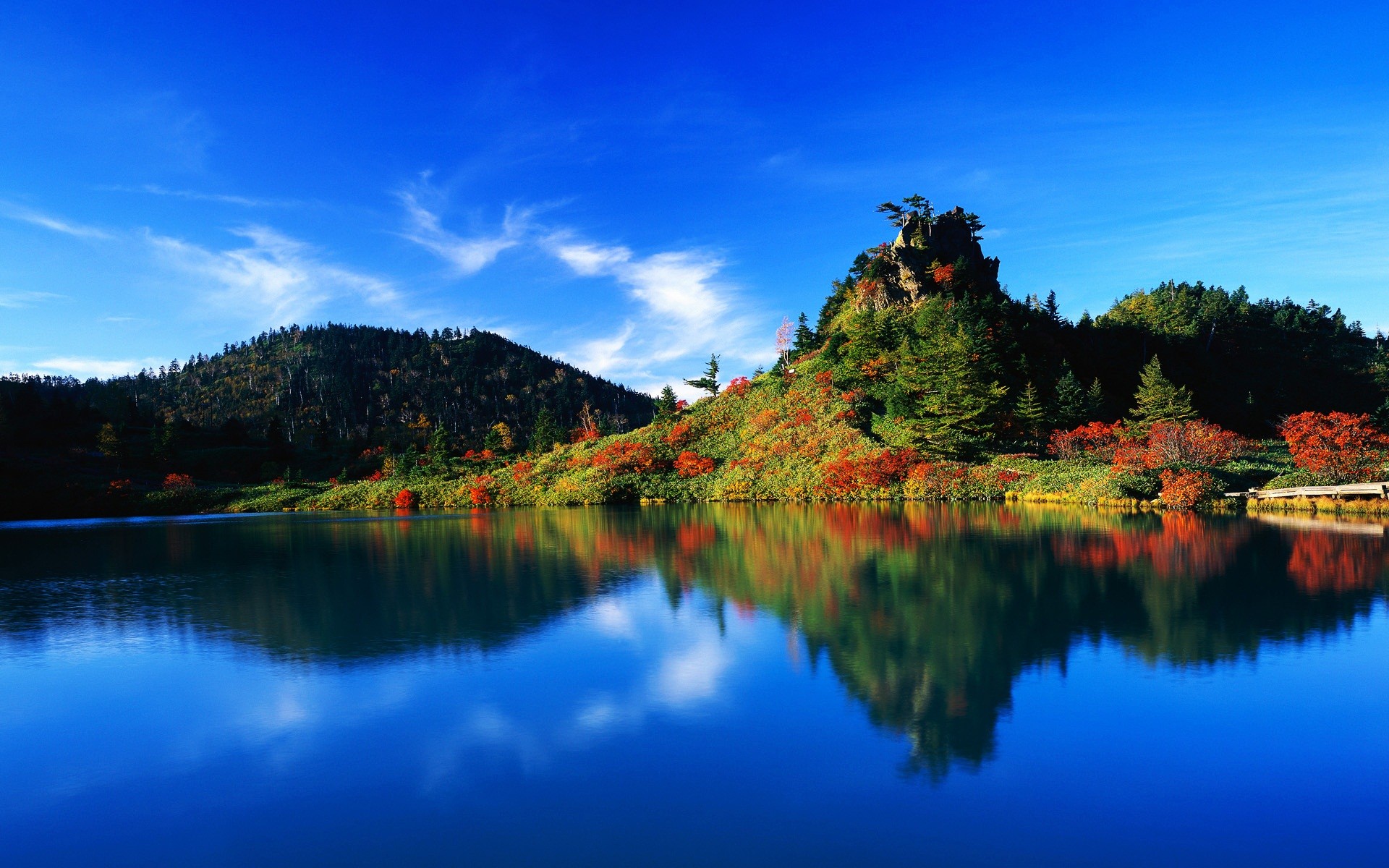 Картинки Осень, Япония, Отражение фото и обои на рабочий стол