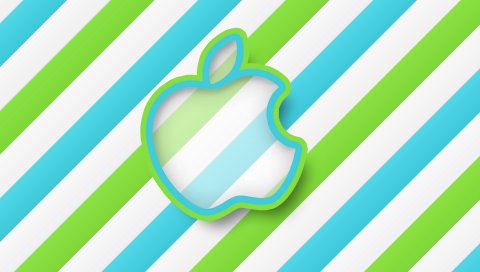 Зеленый, Apple, Stripes